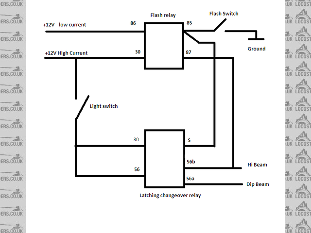 Lights Latching relay